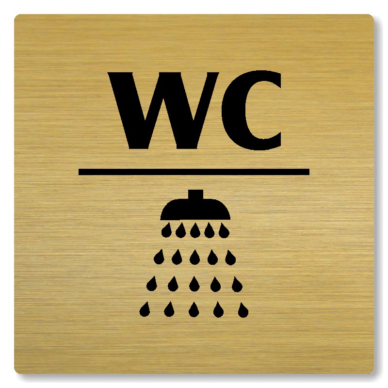 WC, sprcha, 148x148mm, zlatá, Nevada